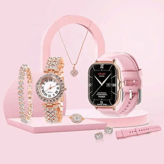 A58 Plus smartwatch women's jewelry set