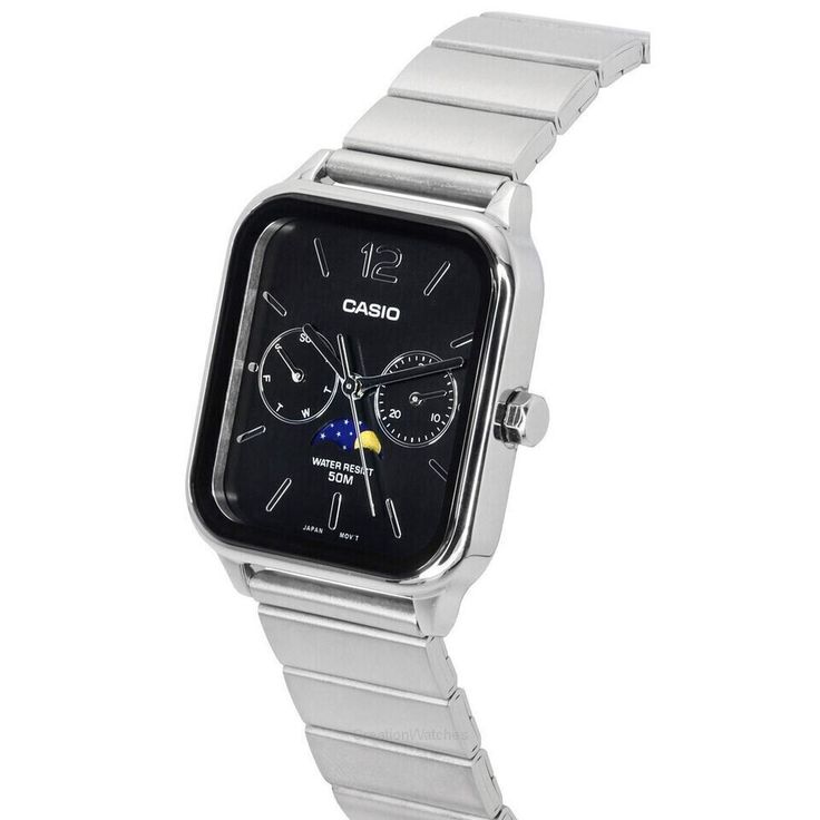 Casio Quartz Moonrise Dial Watch