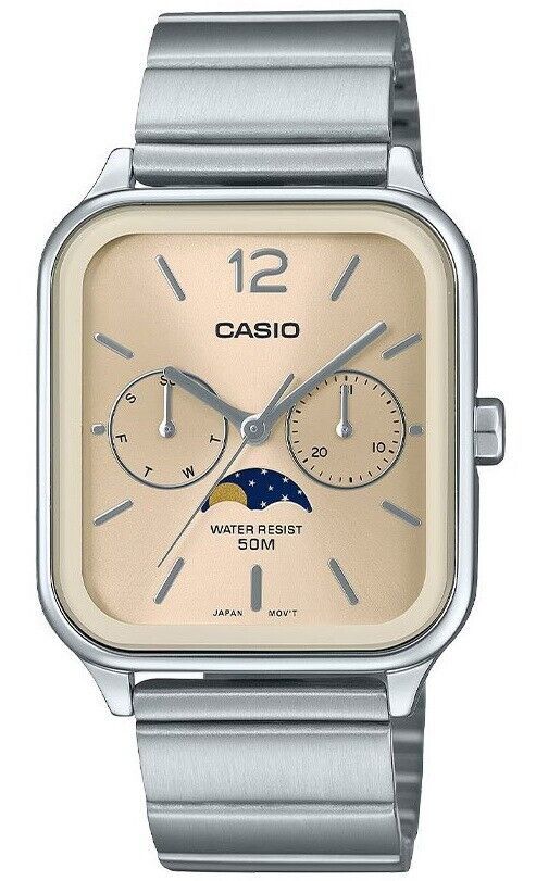 Casio Quartz Moonrise Dial Watch